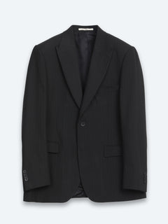 Siyah Çizgili Modern Fit Takım Elbise