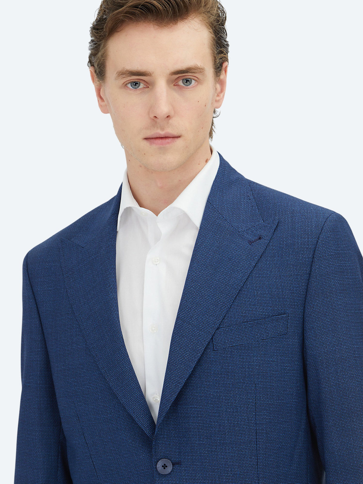 Mavi Mikro Modern Fit %100 Yün Ceket