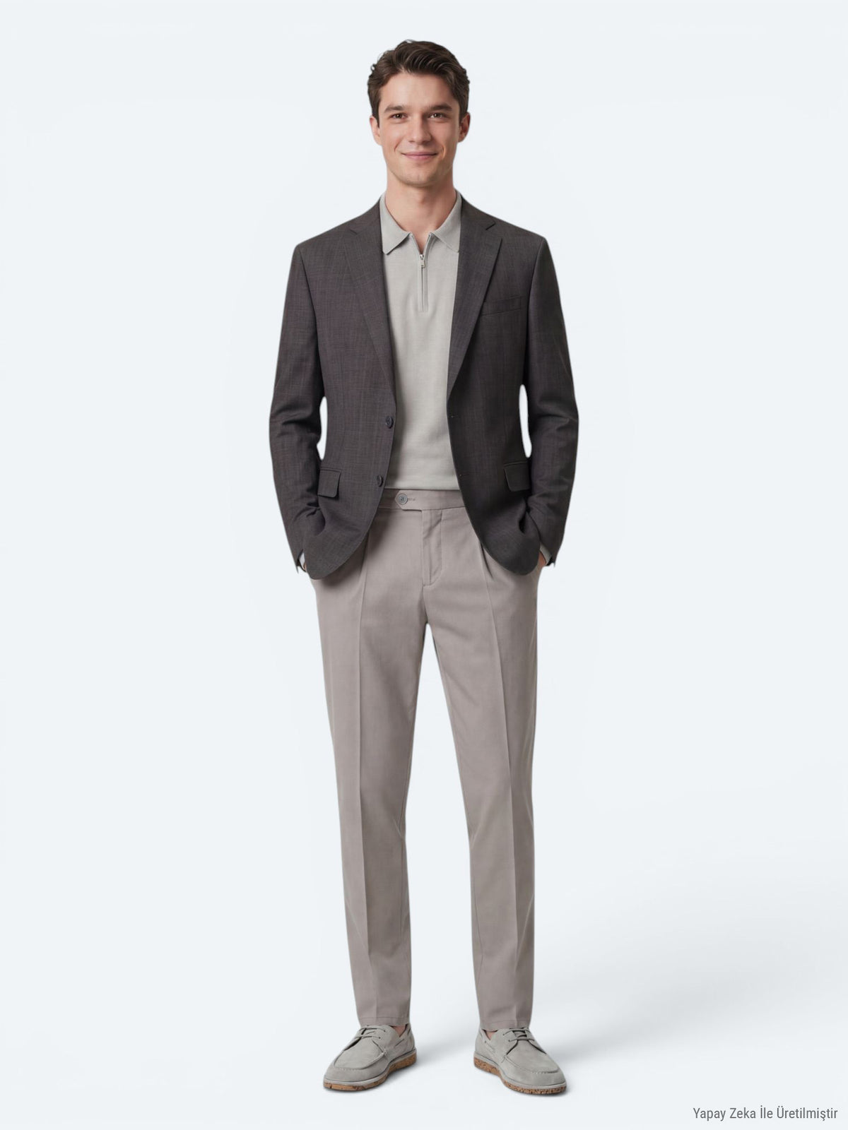 Renkli Mikro Modern Fit Yün Karışımlı Ceket