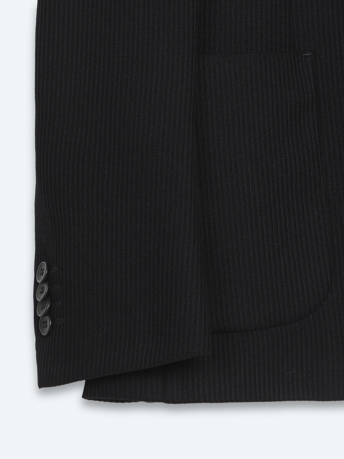 Siyah Çizgili Modern Fit Örme Ceket
