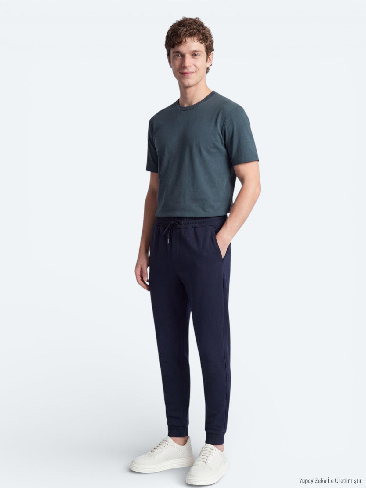 Petrol Düz T-Shirt
