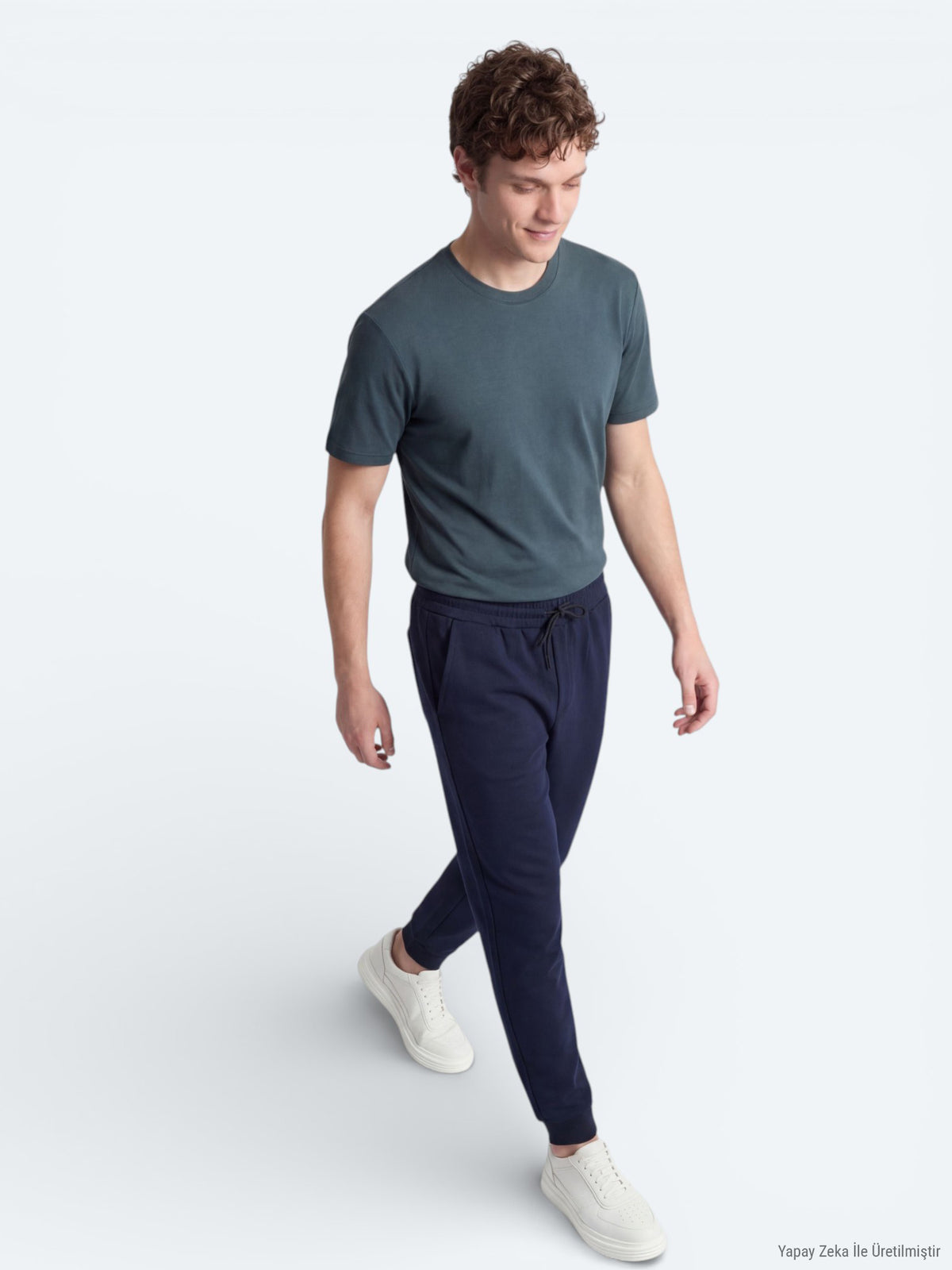Petrol Düz T-Shirt