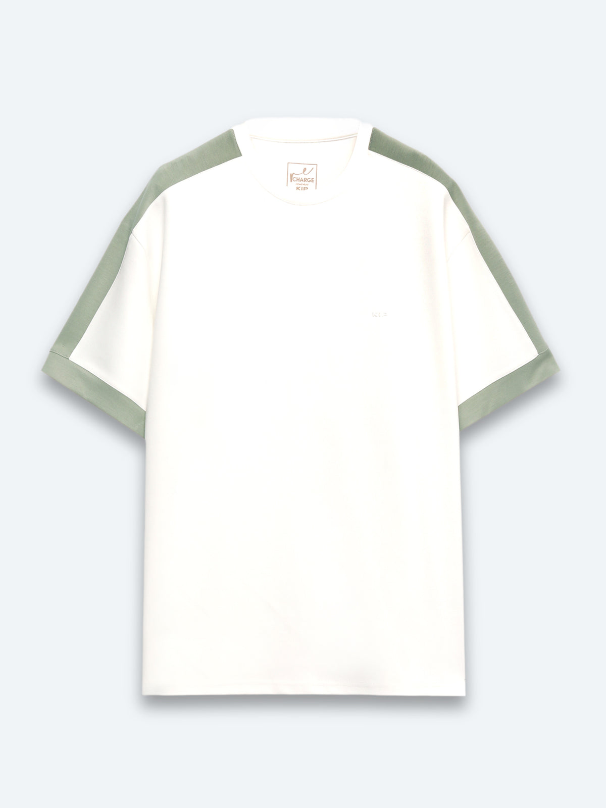 Ekru Düz T-Shirt
