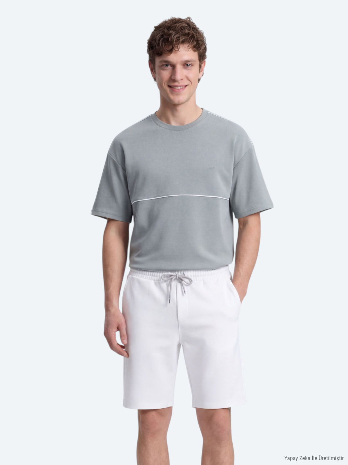 Gri Düz T-Shirt