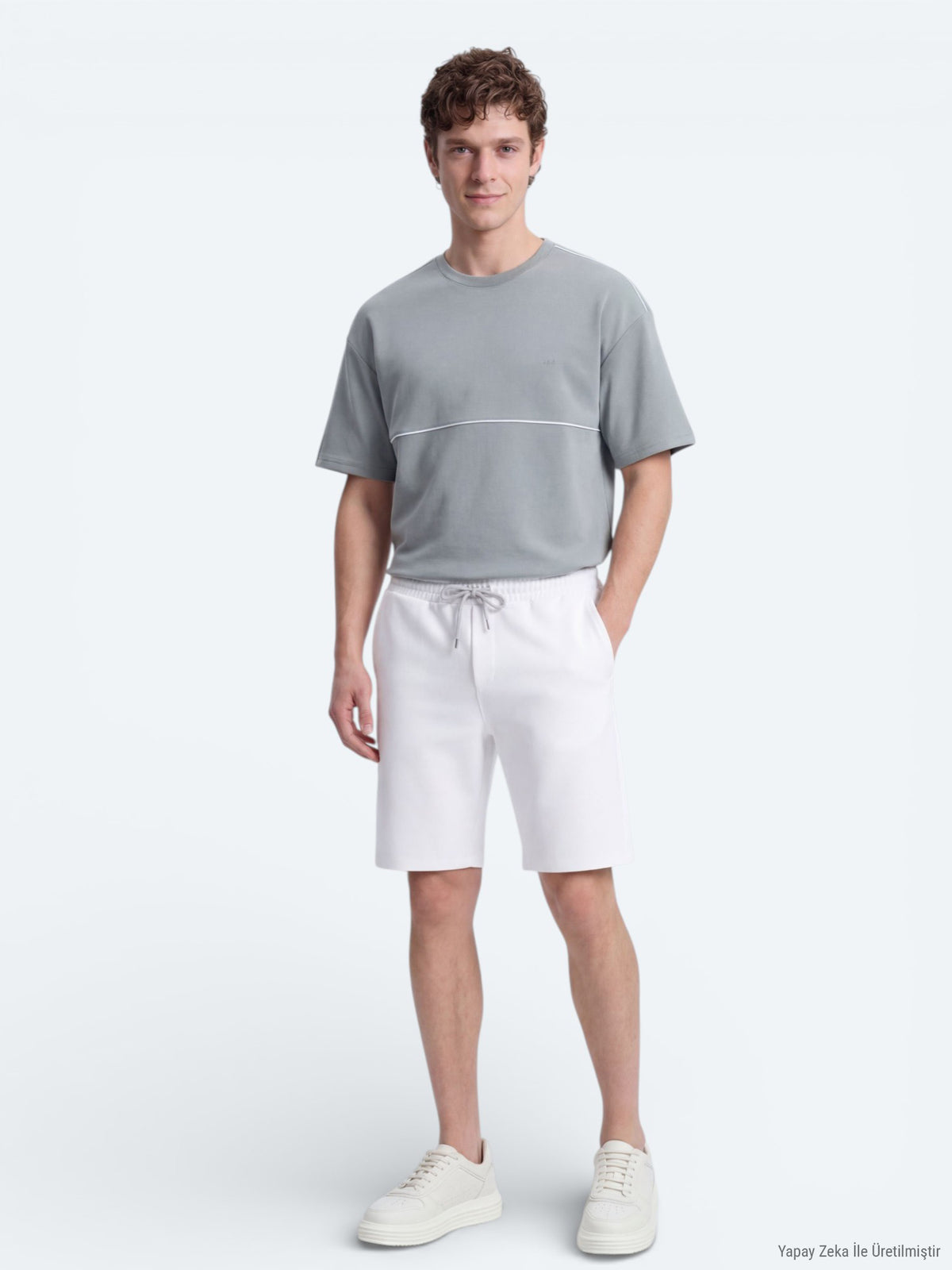 Gri Düz T-Shirt