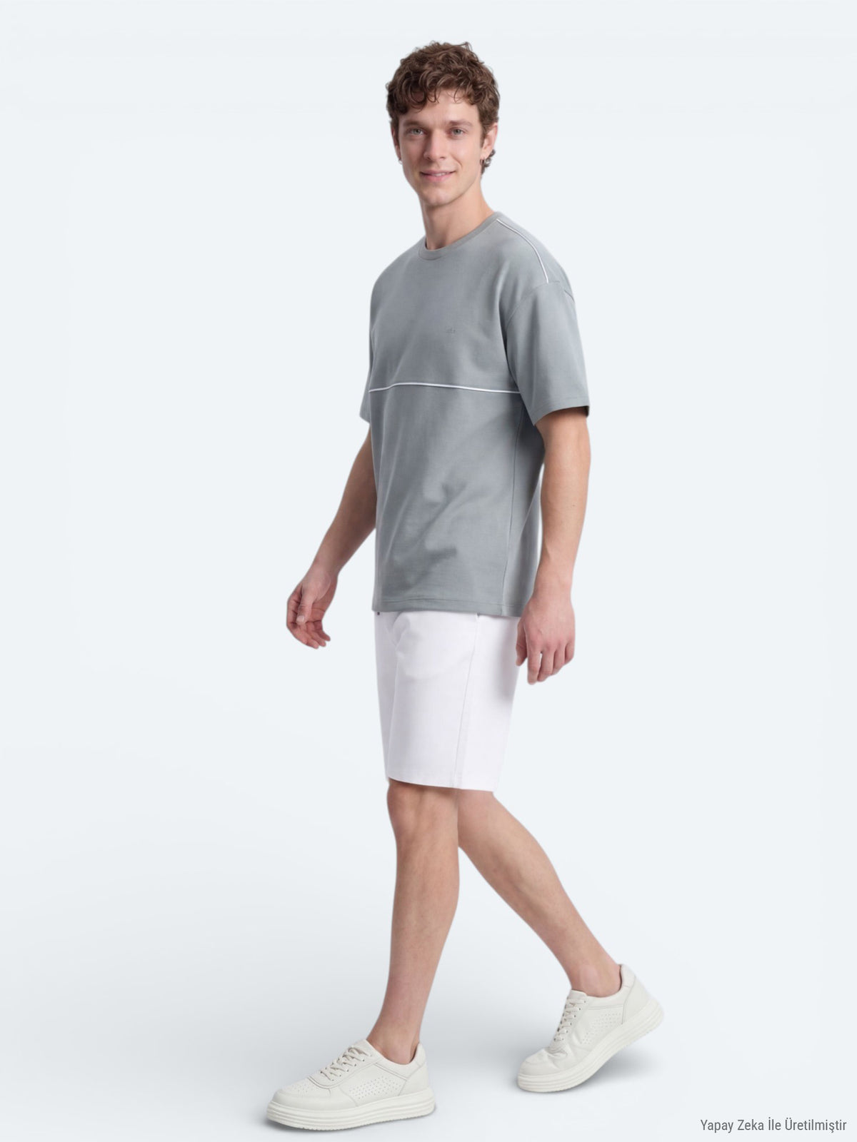 Gri Düz T-Shirt
