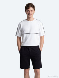 Ekru Düz T-Shirt