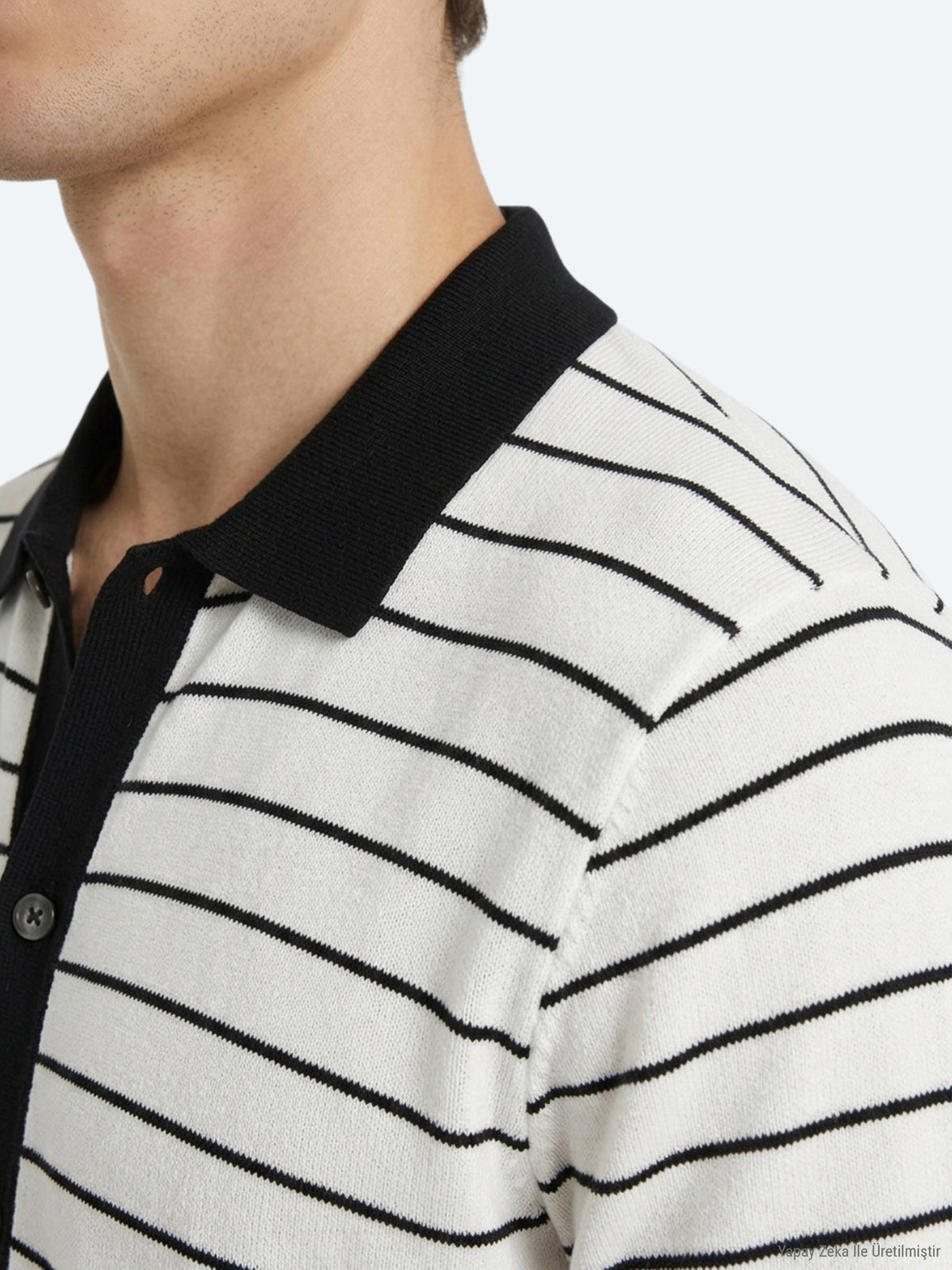 Ekru Çizgili Regular Fit Kısa Casual Pamuk Karışımlı Gömlek