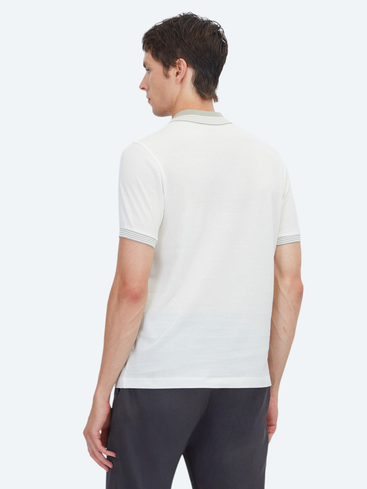 Ekru Düz %100 Pamuk T-Shirt
