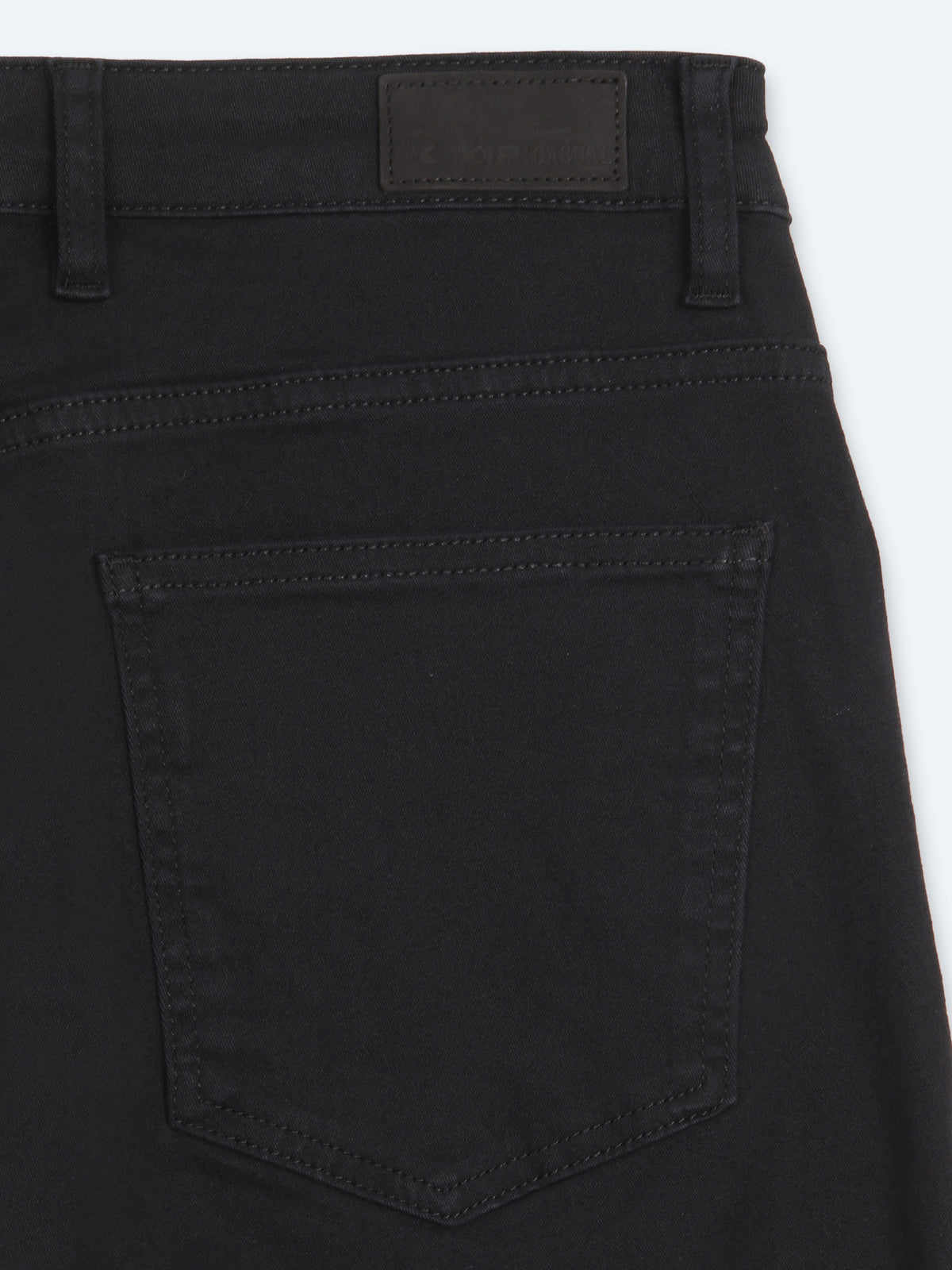 Siyah Düz Dokuma Slim Fit Spor Pamuk Karışımlı Pantolon
