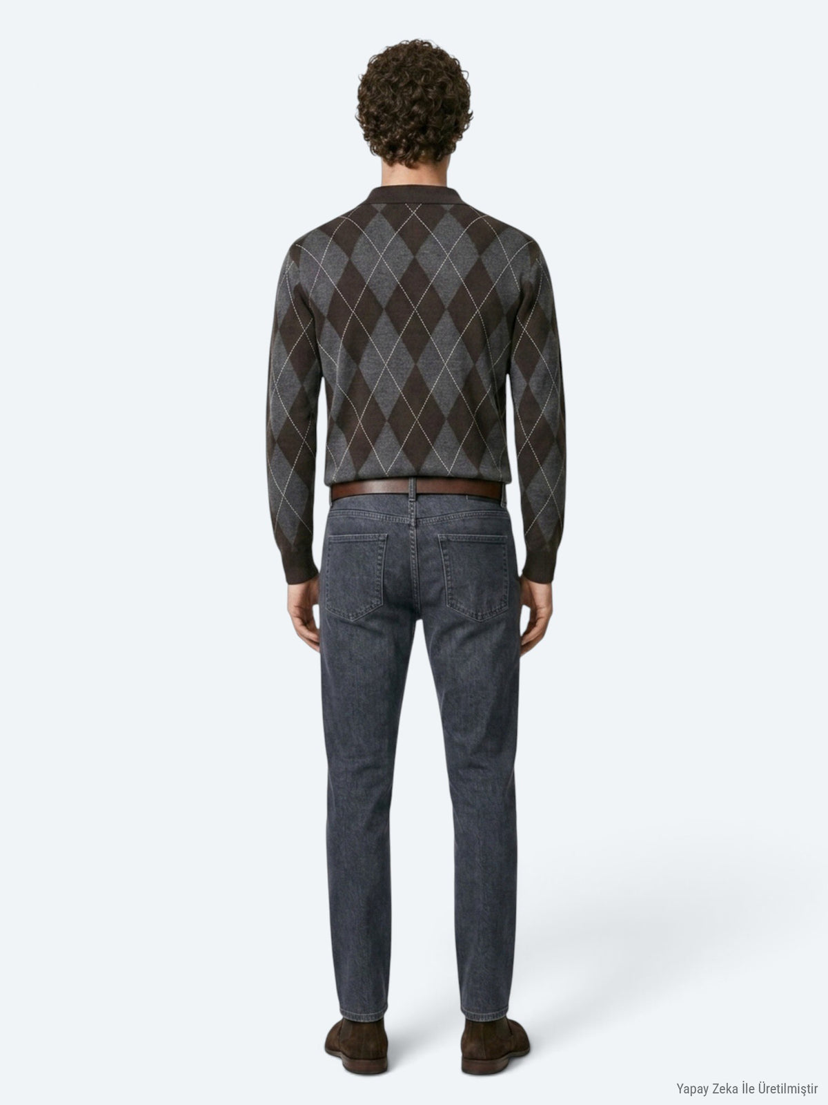 Koyu Mavi Düz Slim Fit Denim Pamuk Karışımlı Pantolon