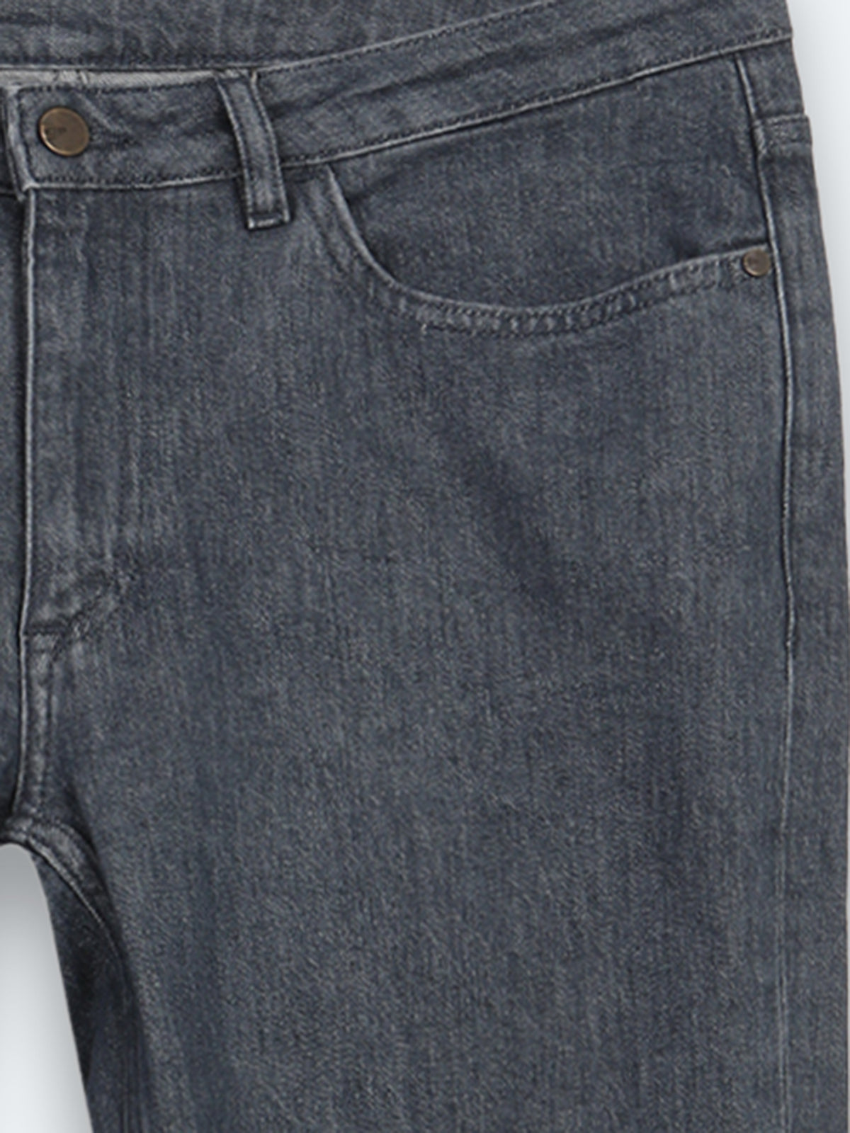 Koyu Mavi Düz Slim Fit Denim Pamuk Karışımlı Pantolon