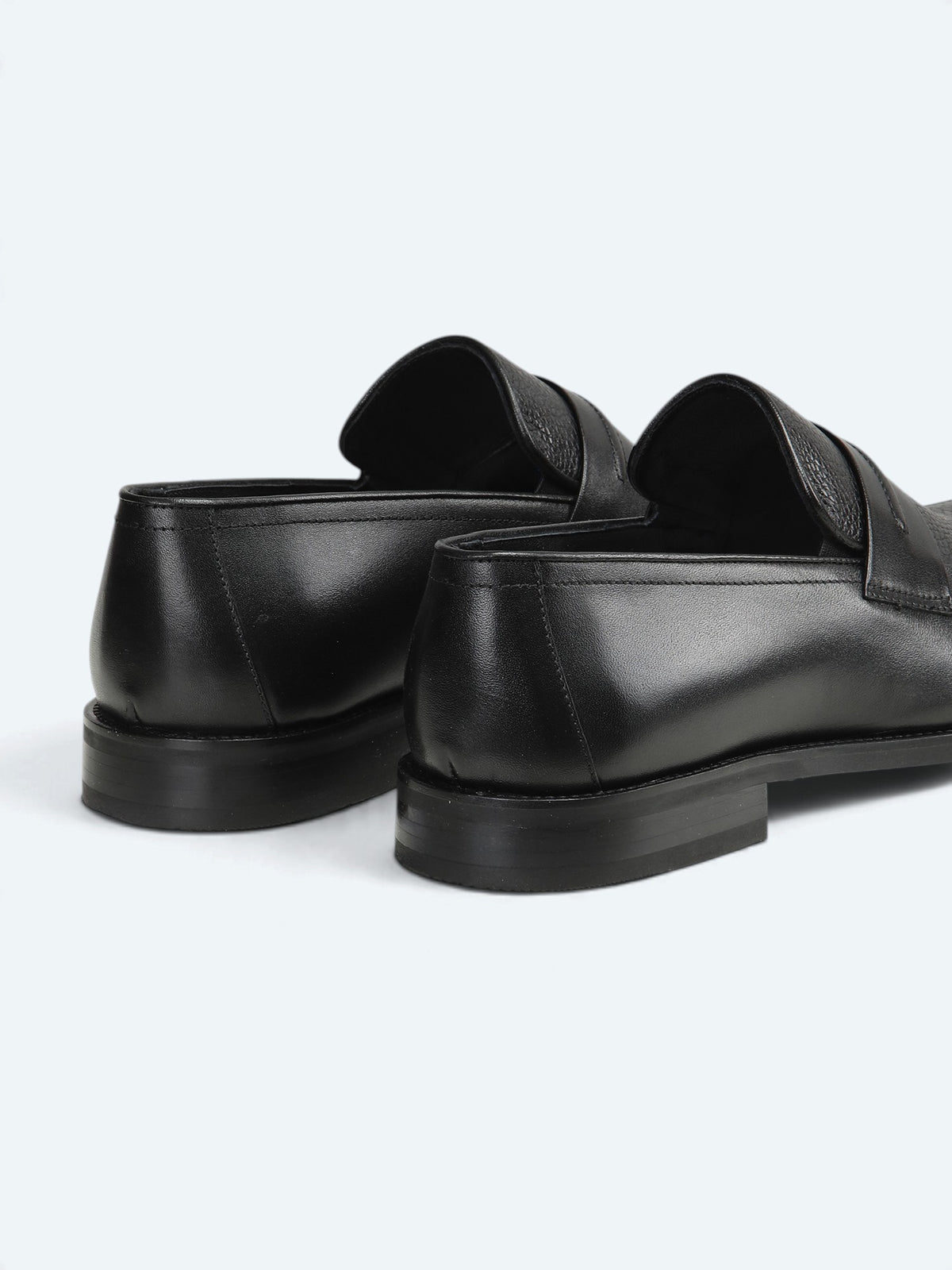 Siyah Deri Klasik Loafer