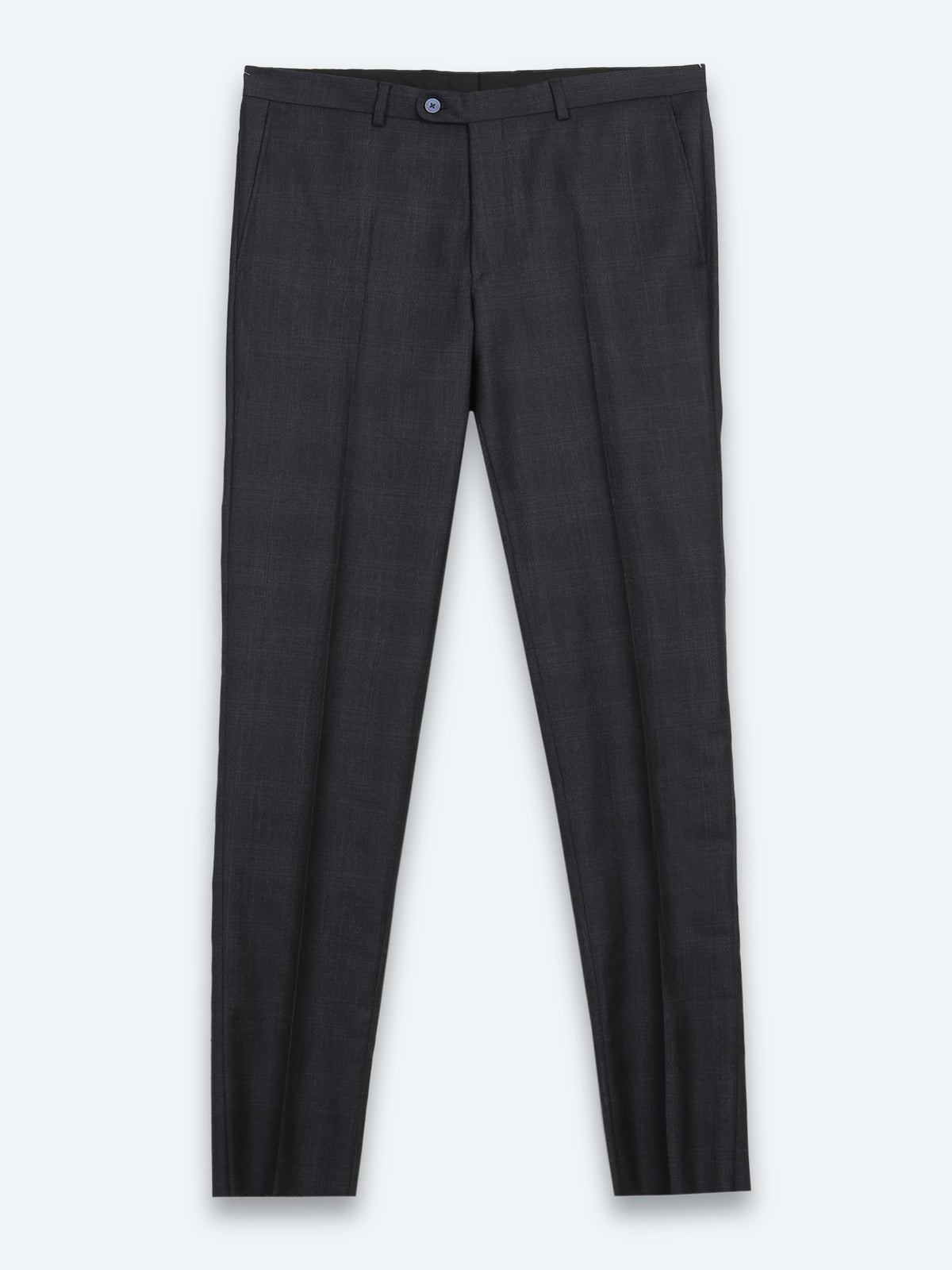 Lacivert Kareli Modern Fit %100 Yün Takım Elbise