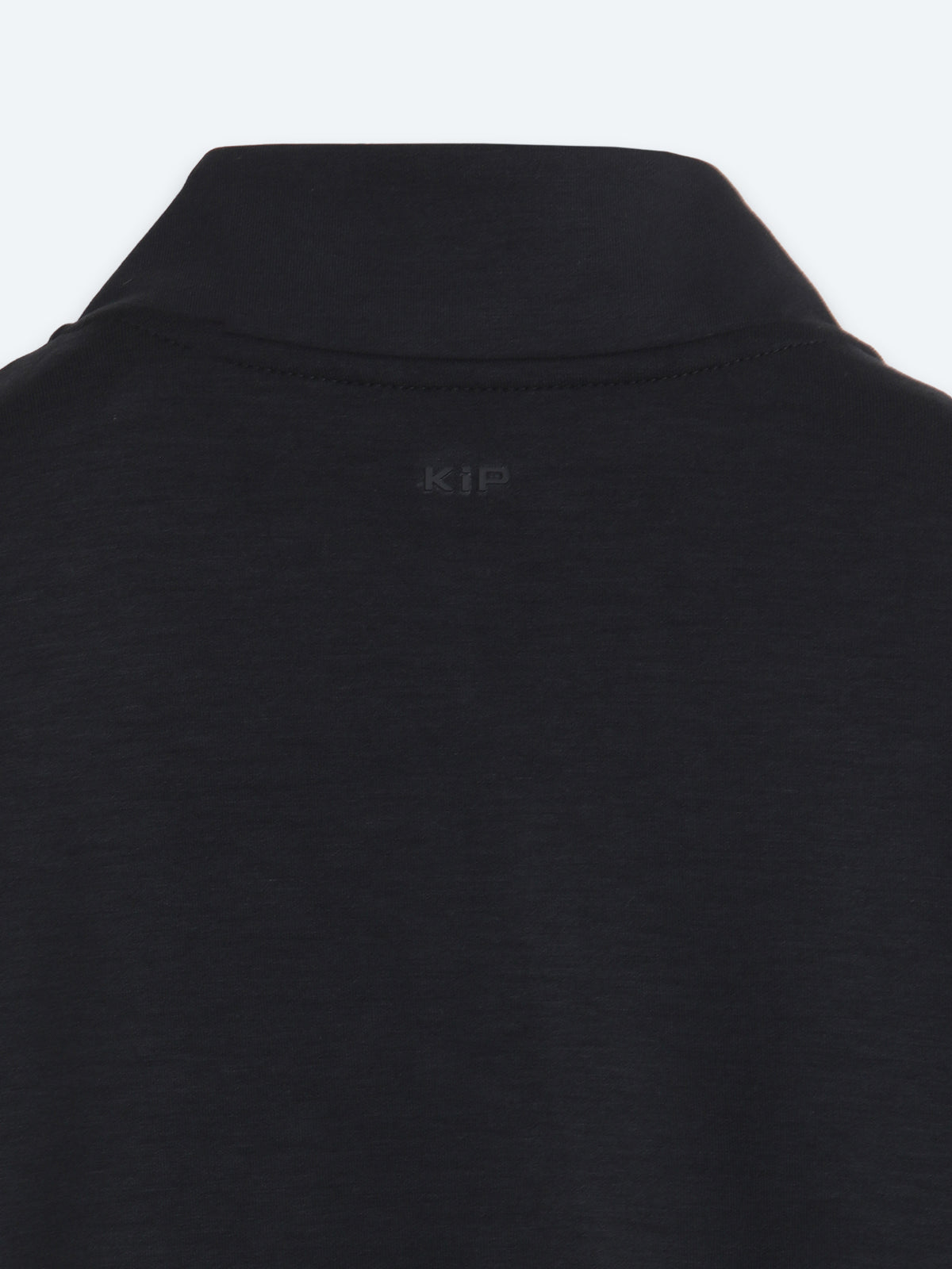 Lacivert Dik Yaka Düz Sweatshirt
