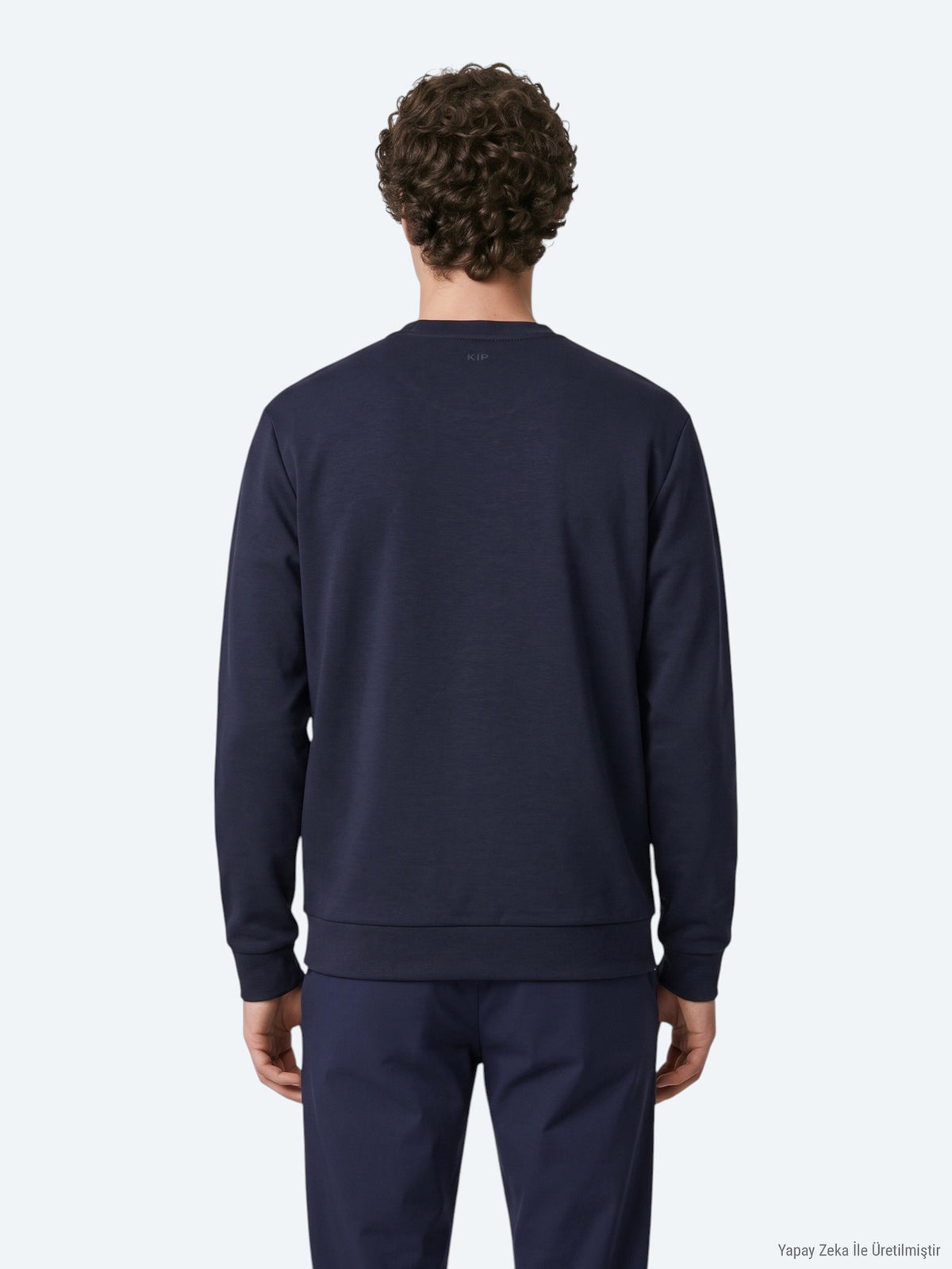 Lacivert Düz Sweatshirt