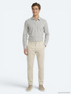 Bej Kumaş Jogging Fit Casual Pantolon