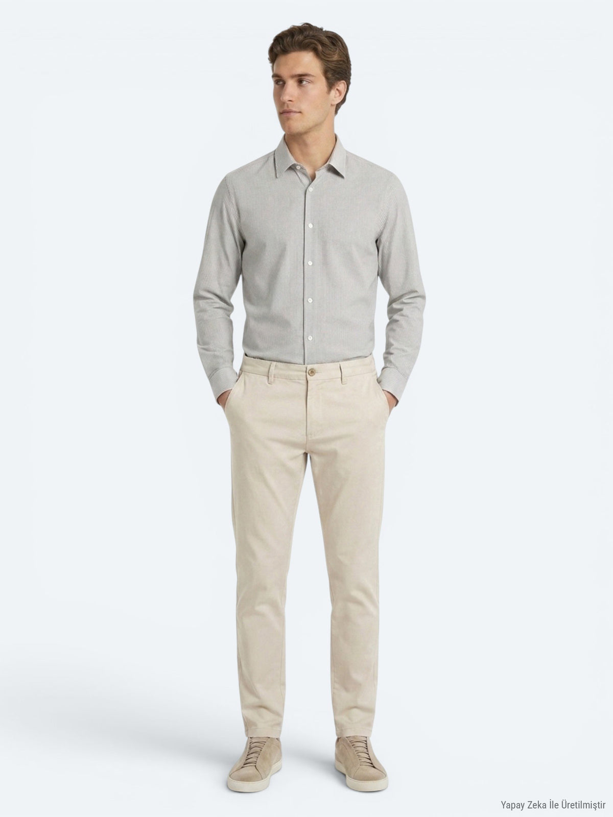 Bej Kumaş Jogging Fit Casual Pantolon