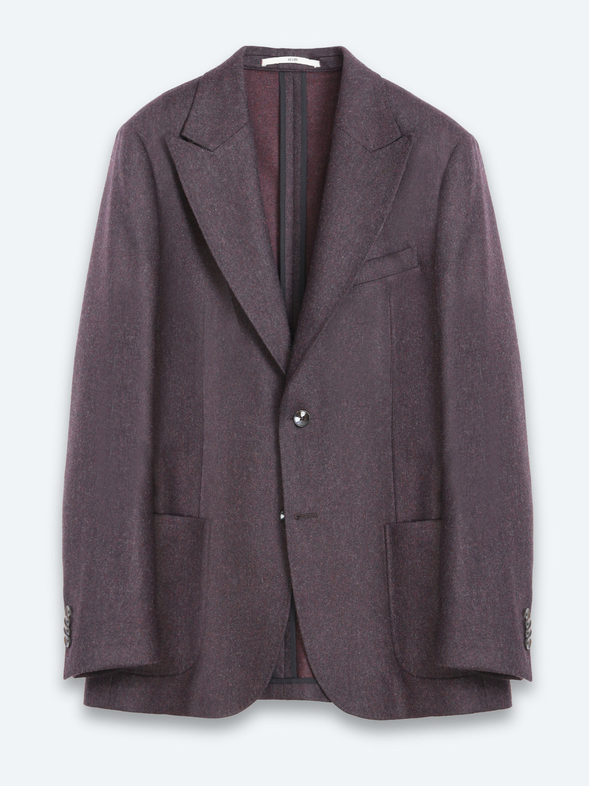 Bordo Desenli Modern Fit Yün Karışımlı Örme Ceket