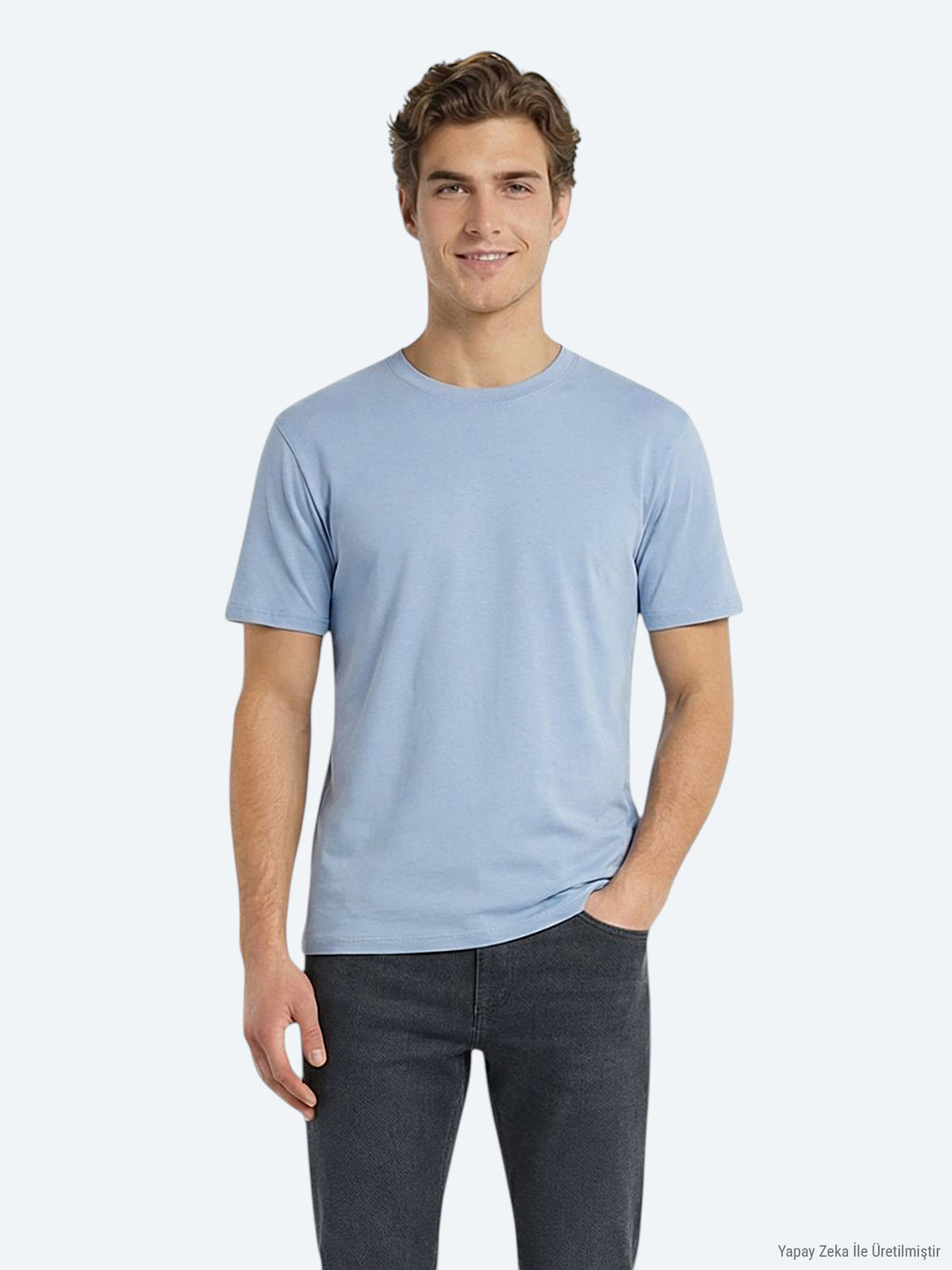 Çok Renkli 5'li Düz %100 Pamuk T-Shirt