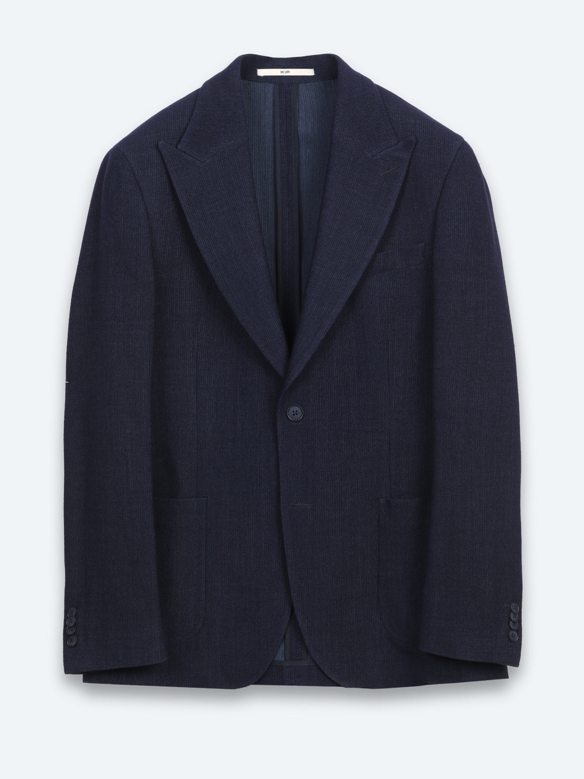 Lacivert Mikro Modern Fit Yün Karışımlı Ceket