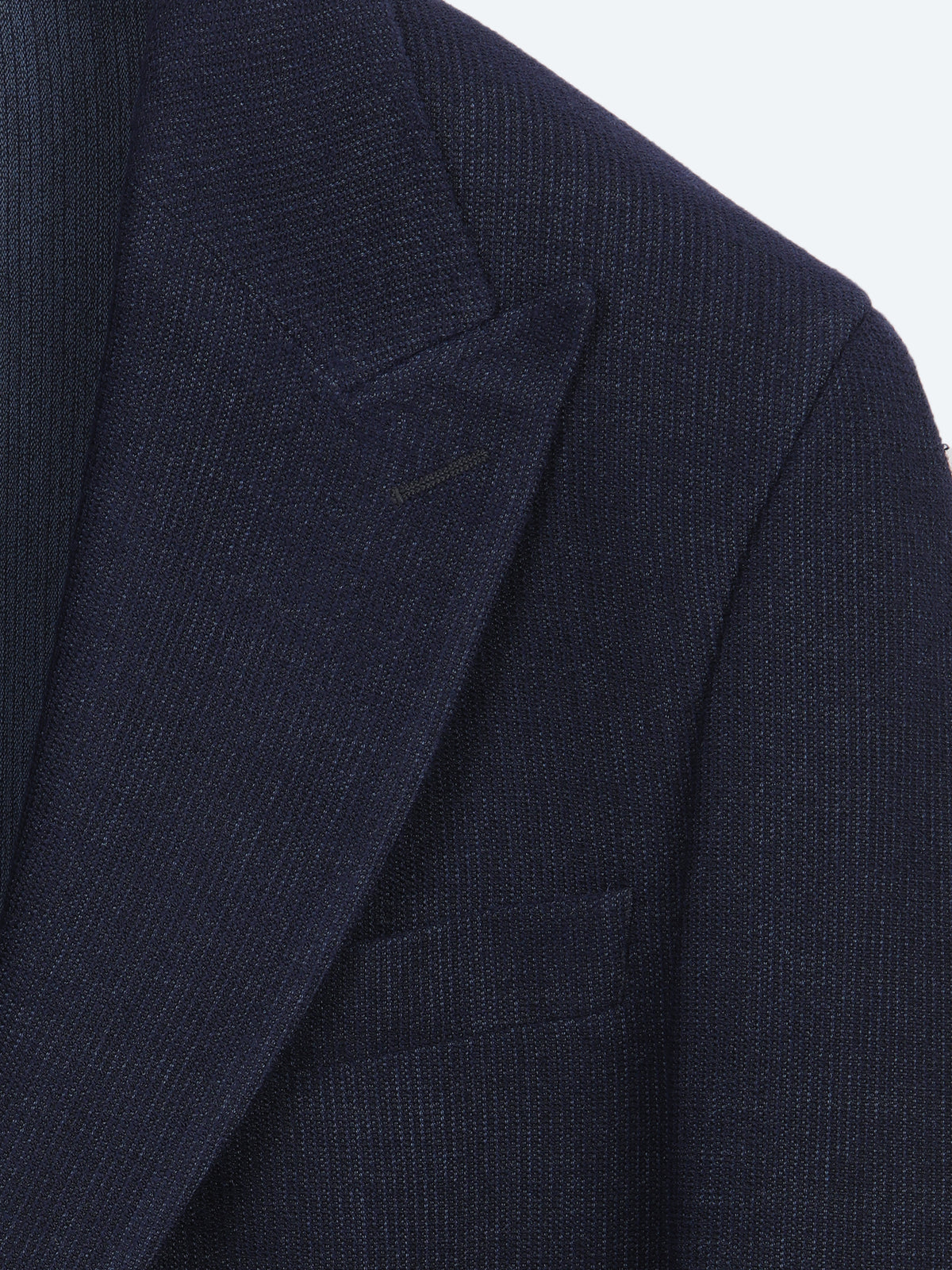 Lacivert Mikro Modern Fit Yün Karışımlı Ceket