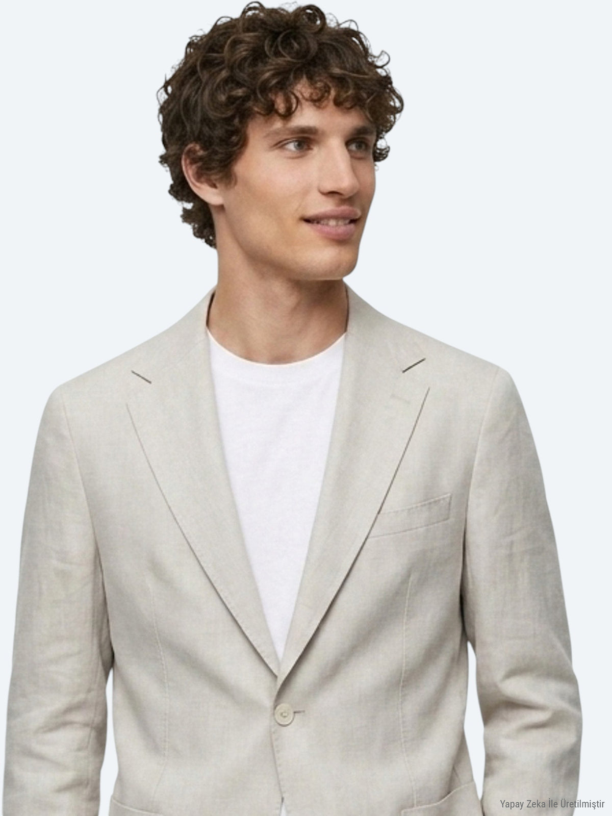 Taş Düz Modern Fit %100 Keten Ceket