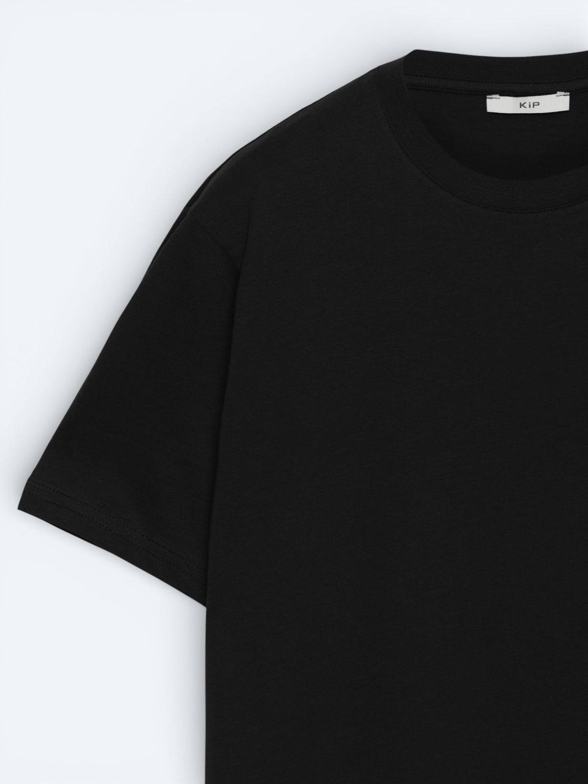 Siyah Düz %100 Pamuk T-Shirt