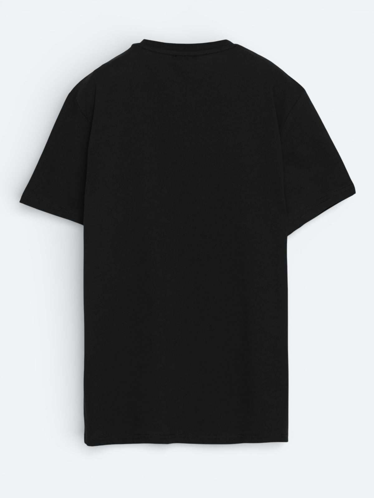 Siyah Düz %100 Pamuk T-Shirt