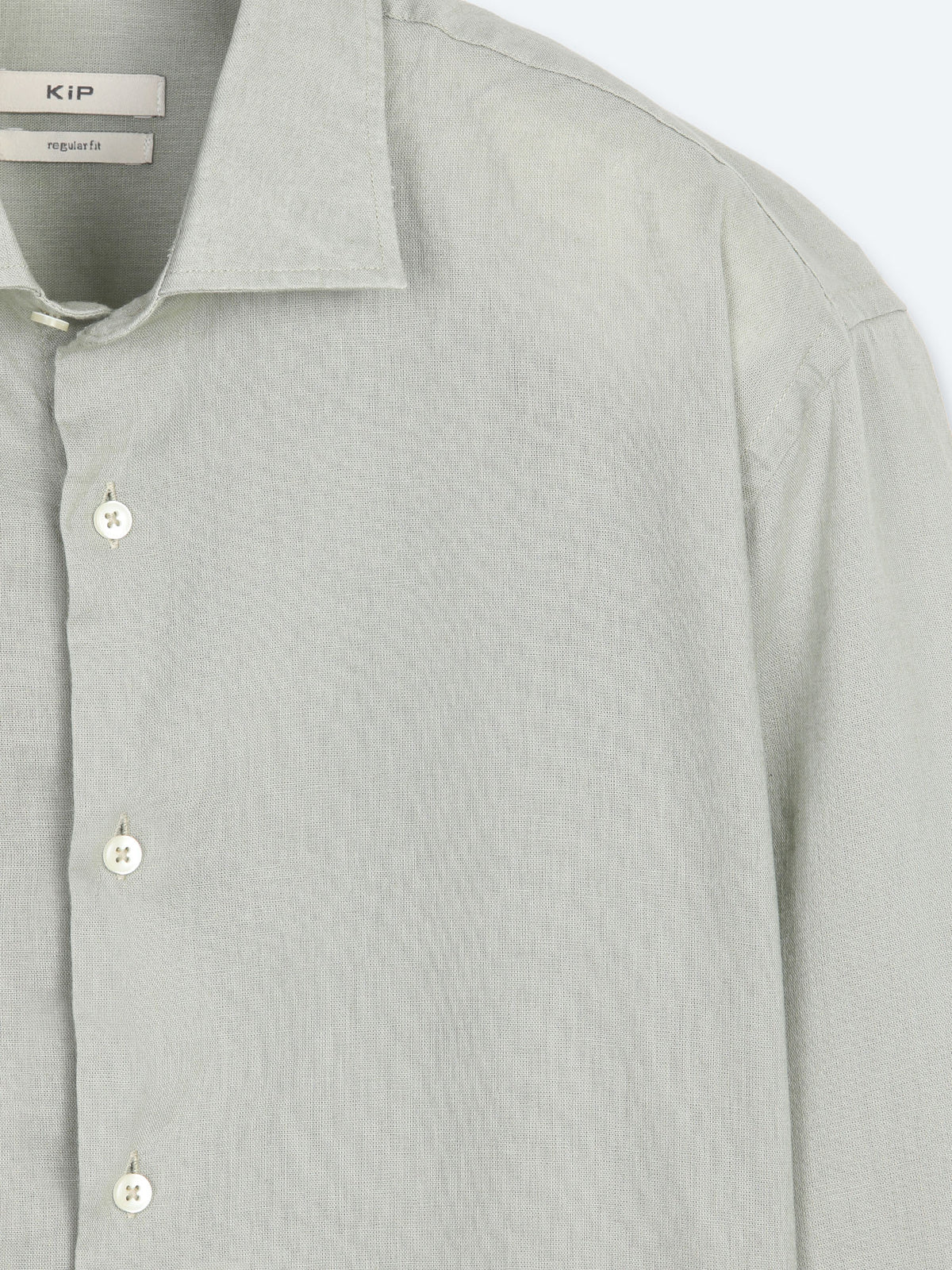 Yeşil Regular Fit Uzun Dokuma Casual Pamuk Karışımlı Gömlek