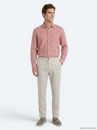 Taş Dokuma Relaxed Fit Casual Pamuk Karışımlı Pantolon