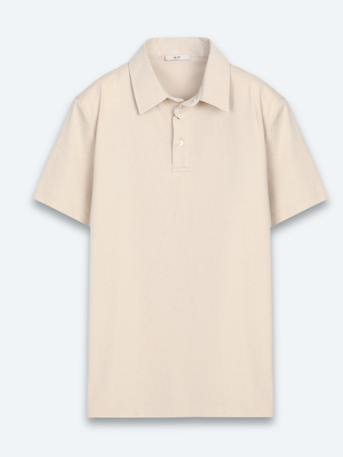 Bej Düz Pamuk Karışımlı T-Shirt