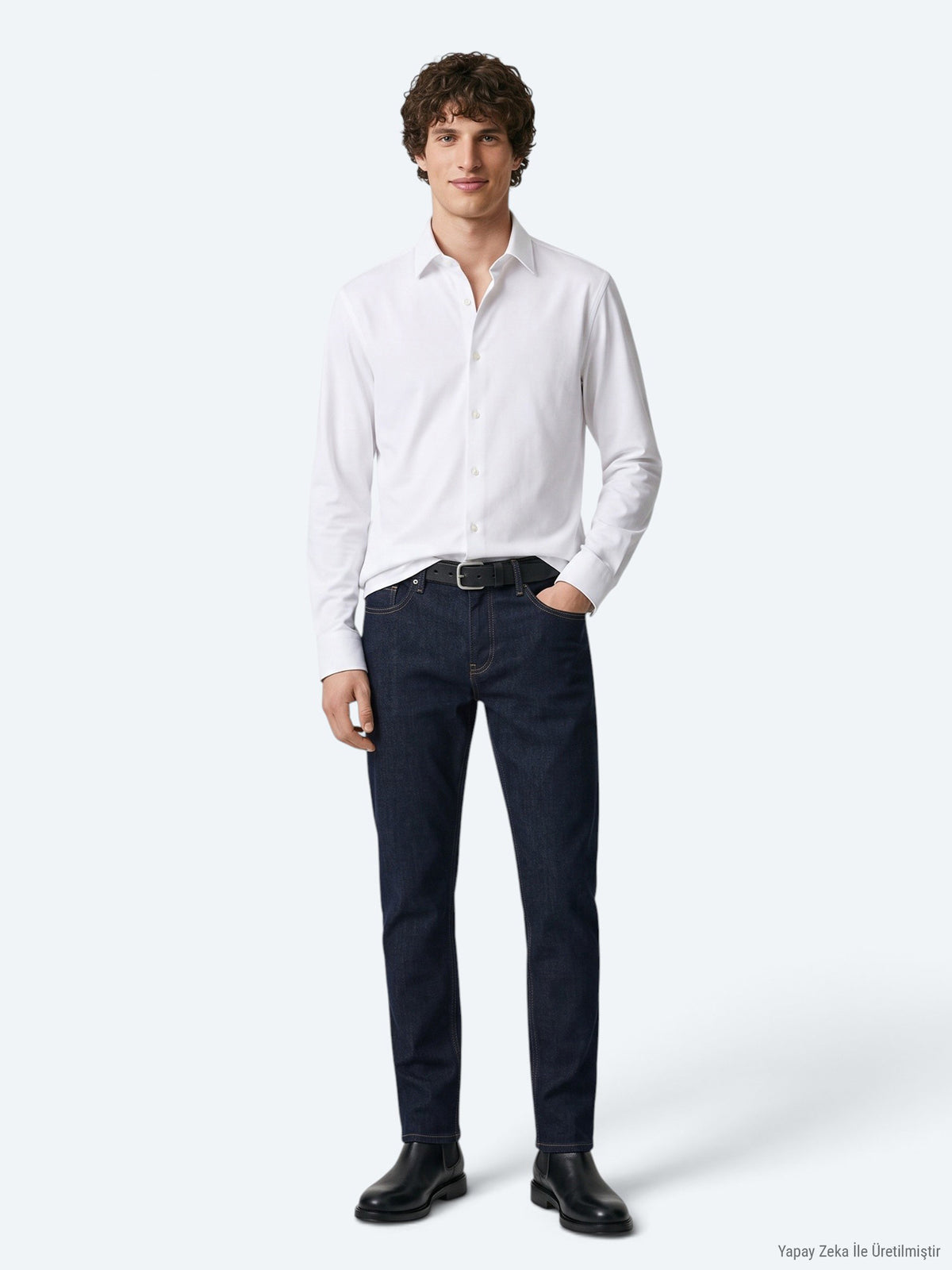 Beyaz Düz Regular Fit Uzun Casual %100 Pamuk Gömlek