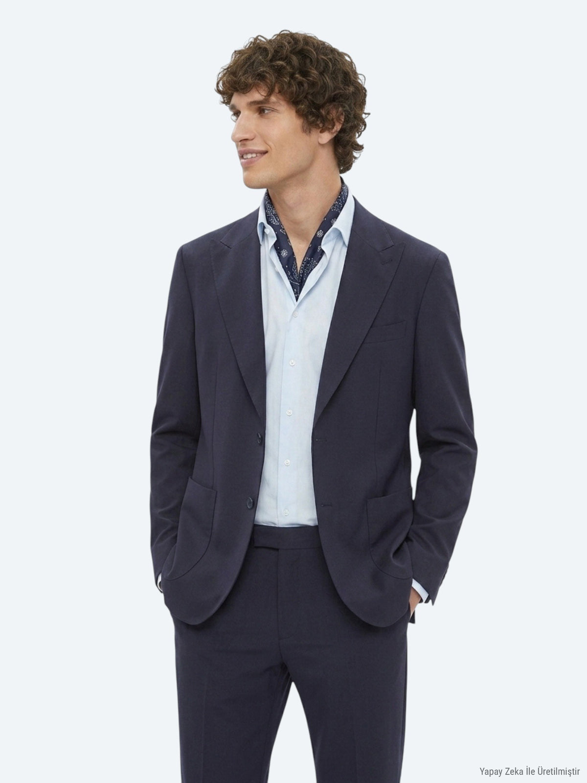 Koyu Gri Düz Modern Fit Örme Takım Elbise
