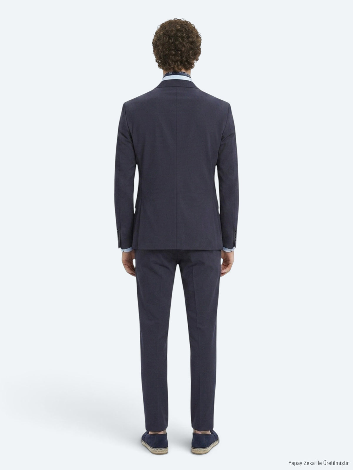 Koyu Gri Düz Modern Fit Örme Takım Elbise