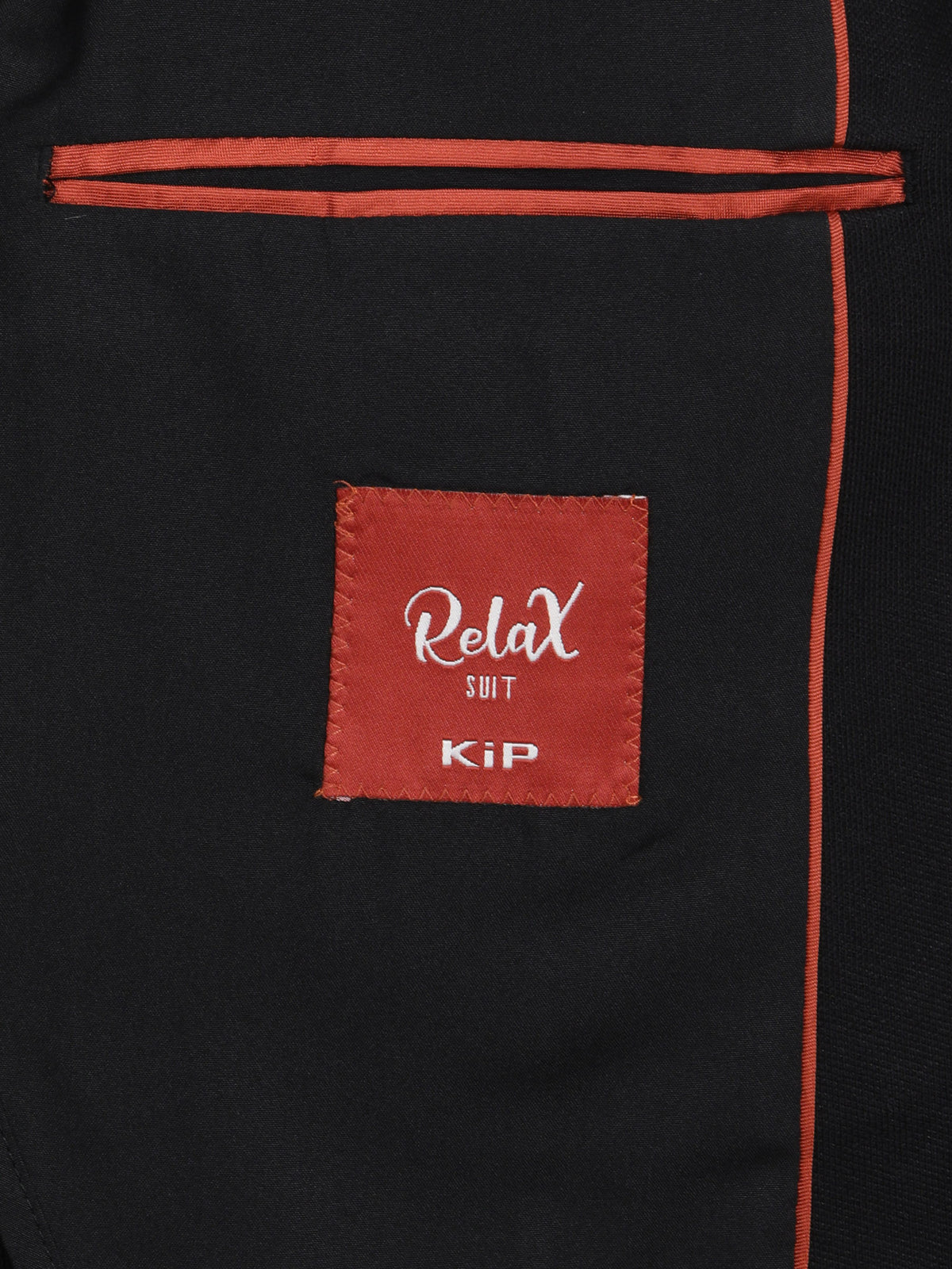 Siyah Çizgili Modern Fit Pamuk Karışımlı Örme Takım Elbise
