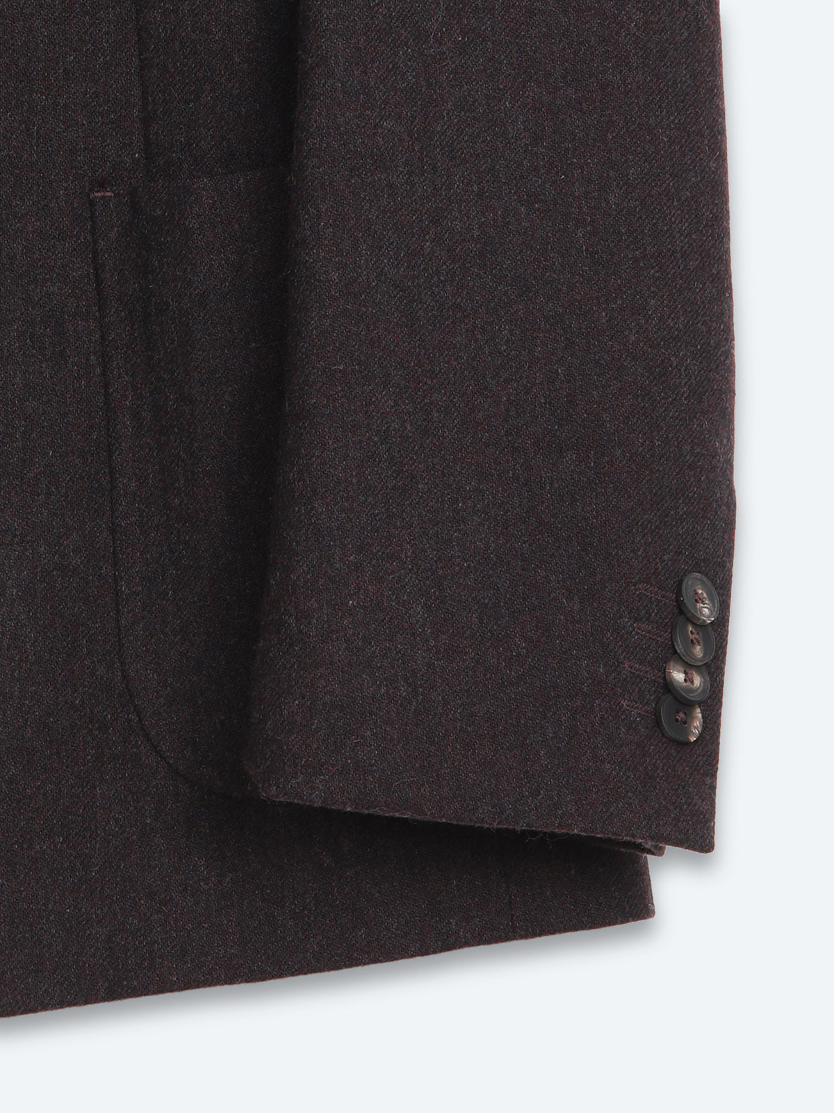 Bordo Regular Fit Yün Karışımlı Örme Ceket