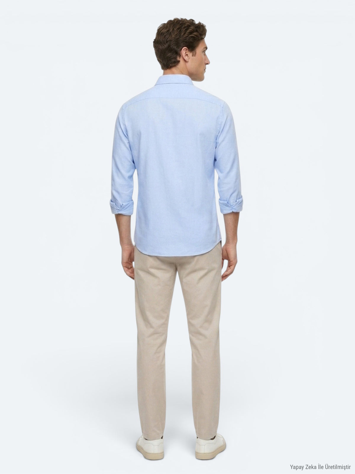 Mavi Çizgili Regular Fit Uzun Dokuma Casual %100 Pamuk Gömlek