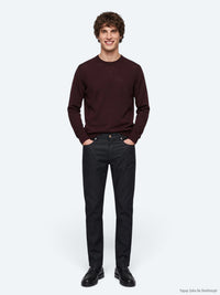 Lacivert Düz Dokuma Slim Fit Spor Pamuk Karışımlı Pantolon