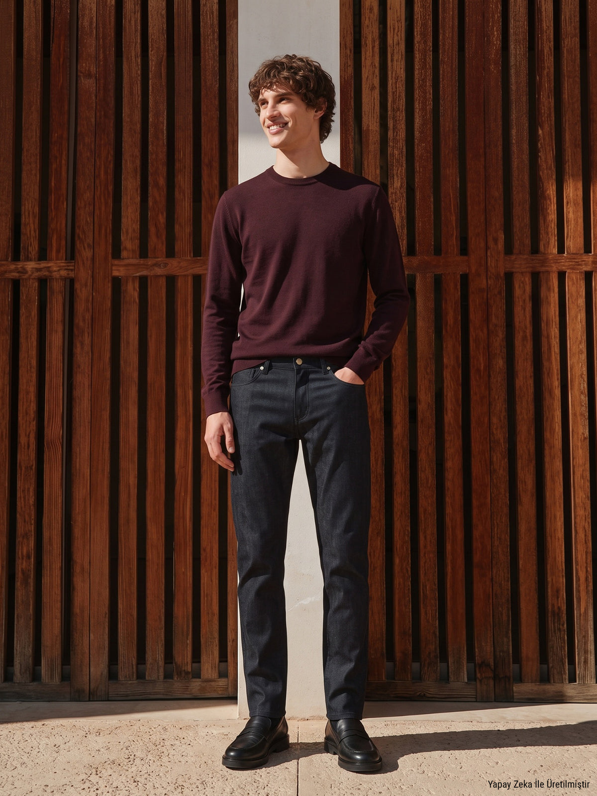 Lacivert Düz Dokuma Slim Fit Spor Pamuk Karışımlı Pantolon
