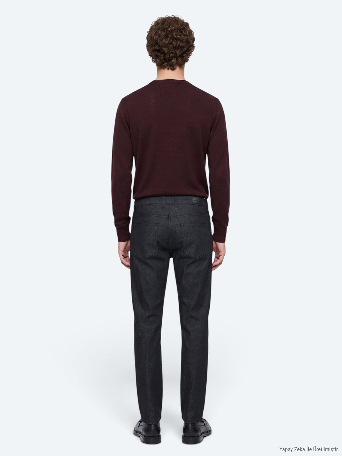 Lacivert Düz Dokuma Slim Fit Spor Pamuk Karışımlı Pantolon