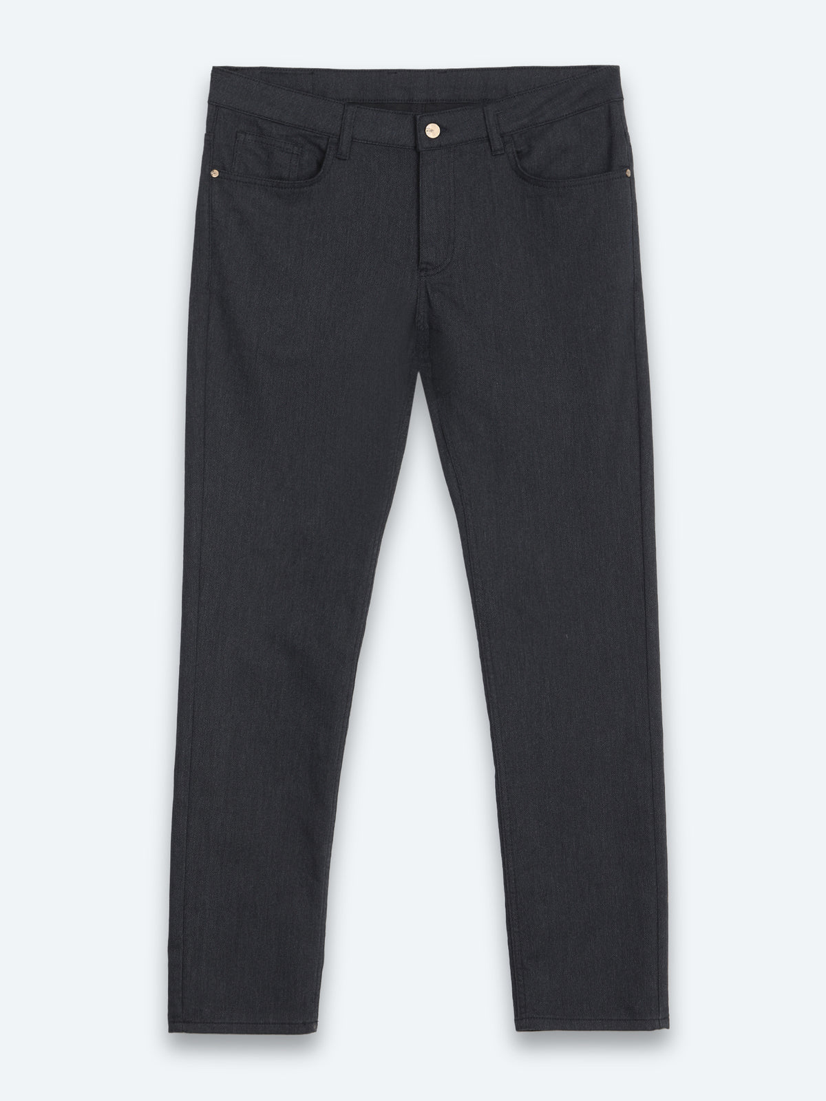 Lacivert Düz Dokuma Slim Fit Spor Pamuk Karışımlı Pantolon