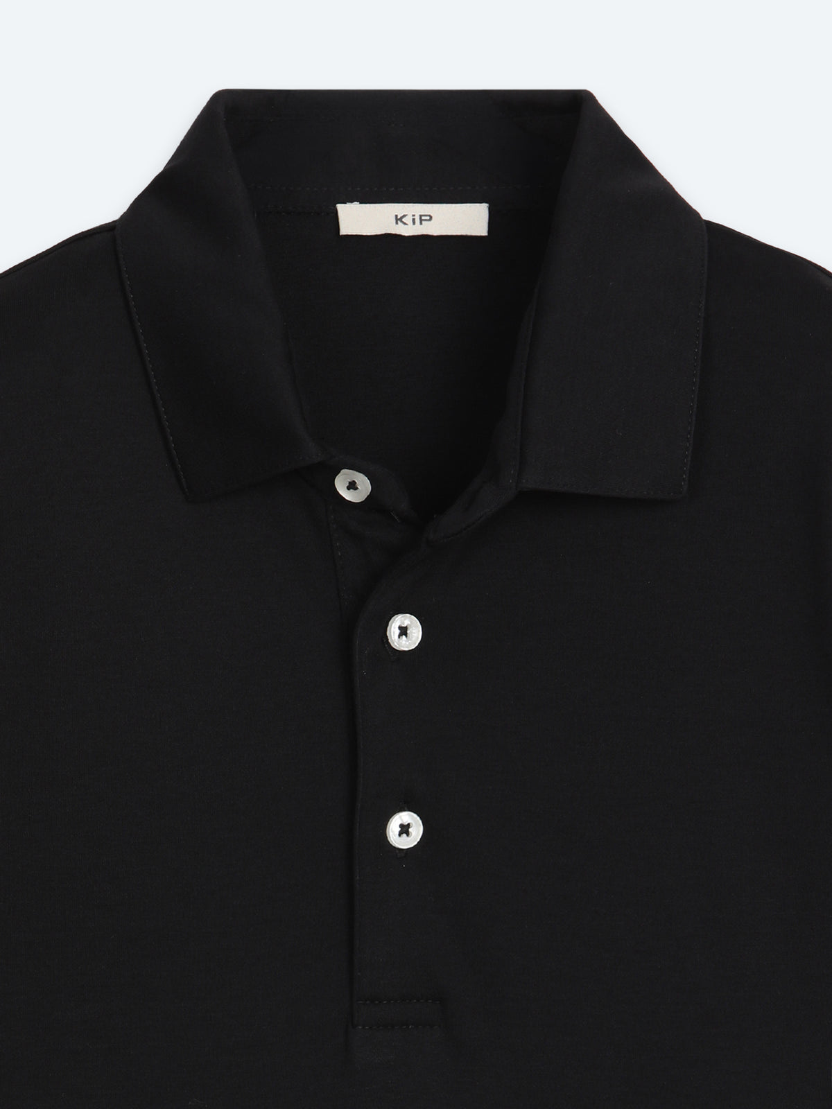 Siyah Düz Polo Yaka %100 Pamuk T-Shirt
