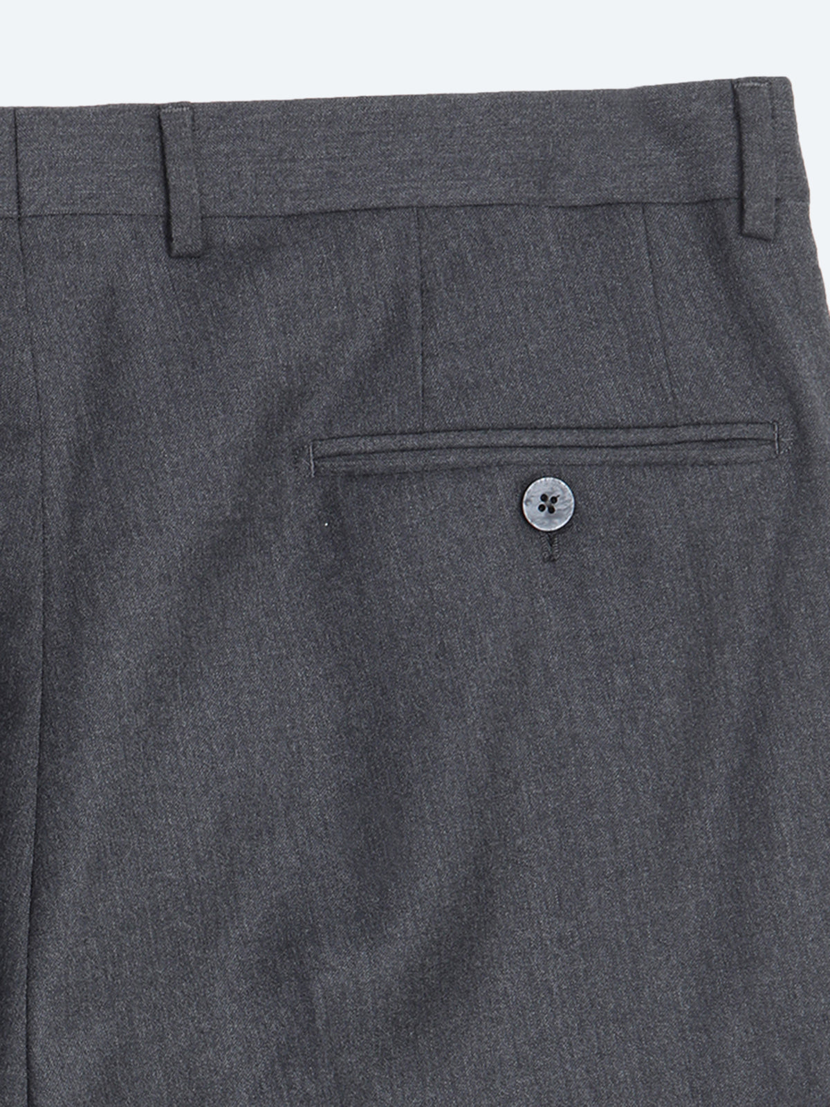Antrasit Düz Dokuma Fitted Fit Klasik %100 Yün Pantolon