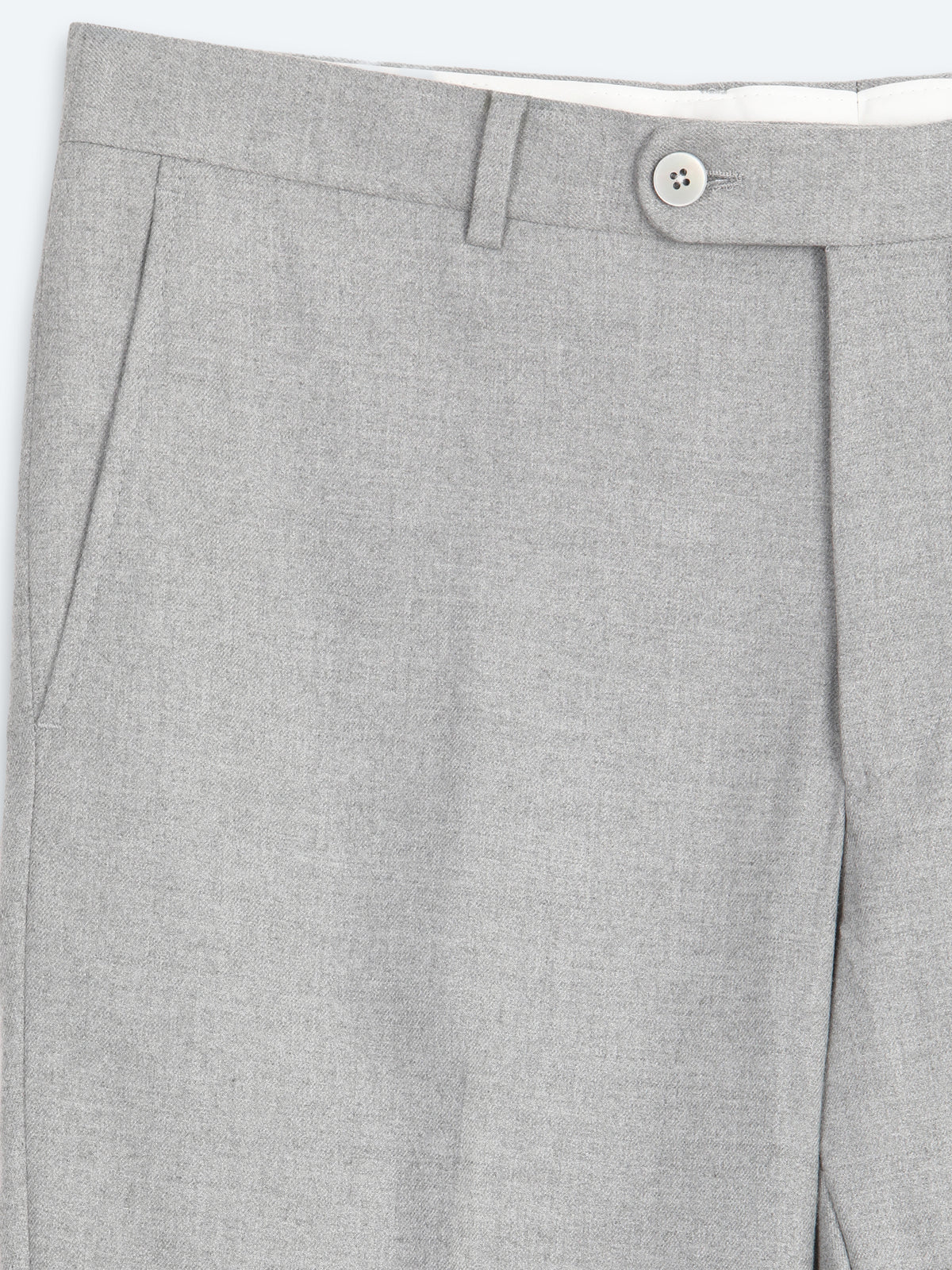 Gri Düz Dokuma Fitted Fit Klasik Pantolon