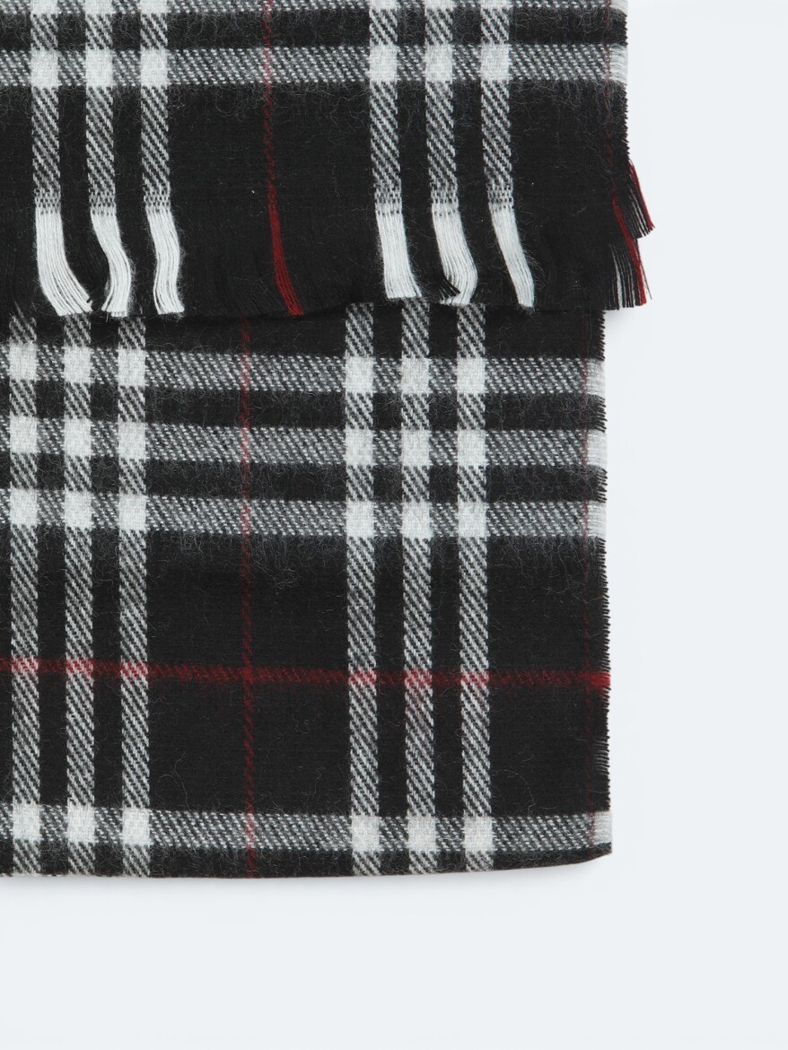 Black %65 Akrilik ,%35 Yün Scarf - 2