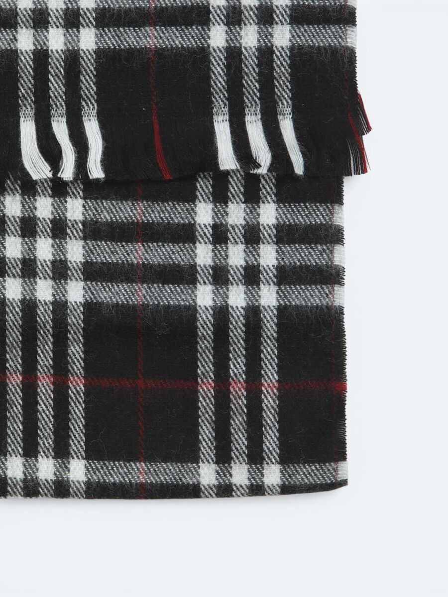 Black %65 Akrilik ,%35 Yün Scarf - 2