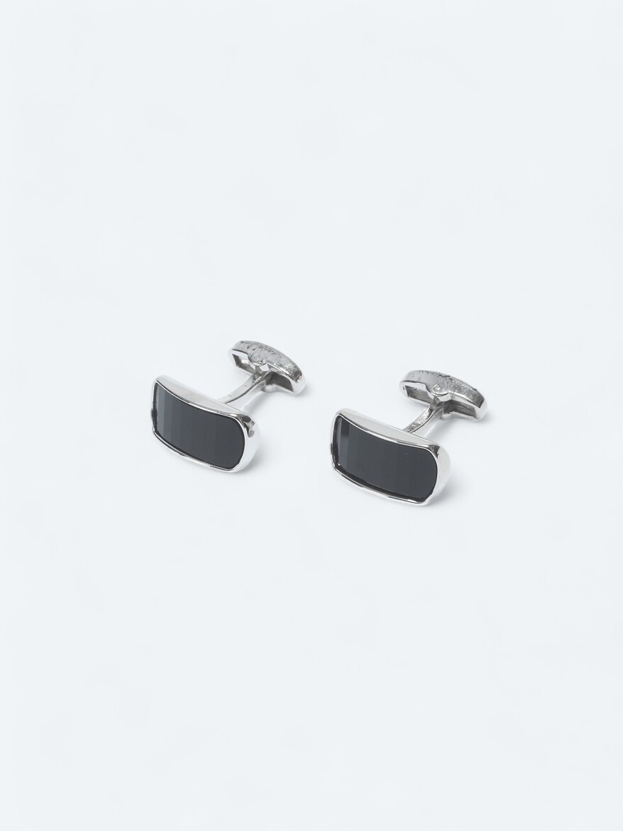 Black Brass Cuff Link - 1