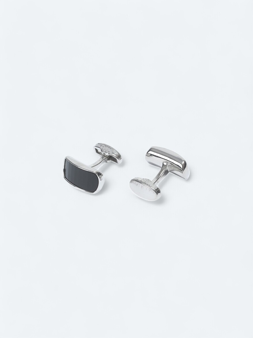 Black Brass Cuff Link - 2
