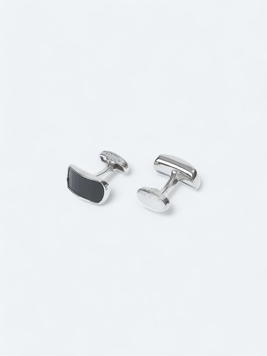 Black Brass Cuff Link - 2